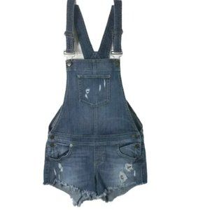 Vintage Guess Jeans Romper Overalls Shorts Blue S… - image 1